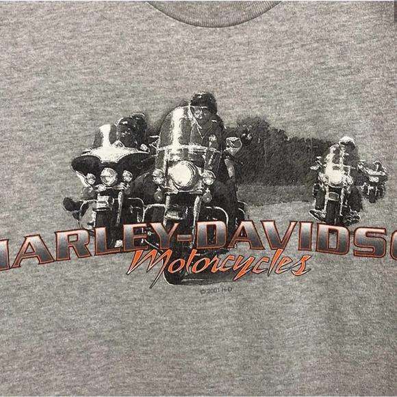 Vintage 2001 Harley Davidson South Charleston Small Graphic Biker Motorcycle Y2K - Picture 4 of 12